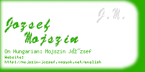 jozsef mojszin business card